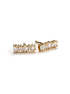 Zofia Day Baguette Stick Studs