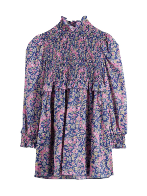 Philosophy Di Lorenzo Kids Floral Printed Shirred Dress