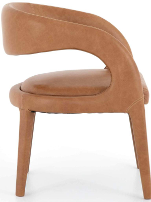 Hawkins Leather Dining Chair, Butterscotch, Set Of 2