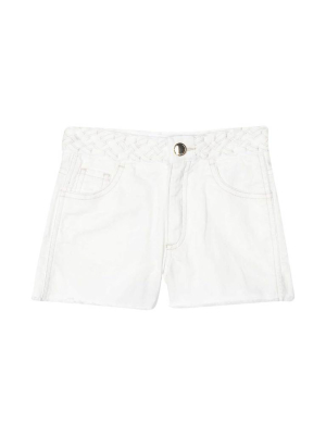 Chloé Kids Braided Waist Shorts