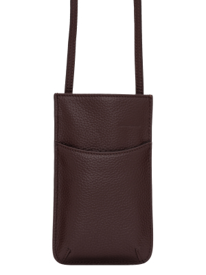 Darby Phone Slip Crossbody - Chocolate