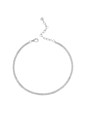 Baby Link Choker - White Gold