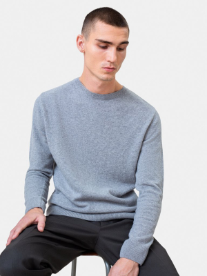 Light Merino Wool Crew - Deep Black