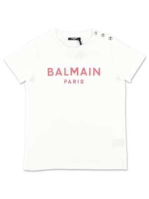 Balmain Kids Logo Printed T-shirt