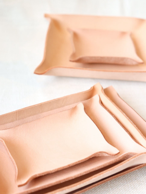 Coastal Casitas Handmade Vegetable Tanned Leather Trays