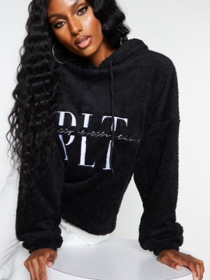 Prettylittlething Black Borg Printed Hoodie