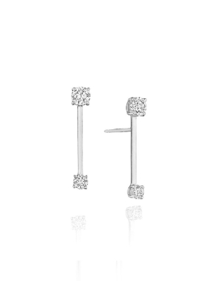 Piece Diamond Stick Earrings – Small