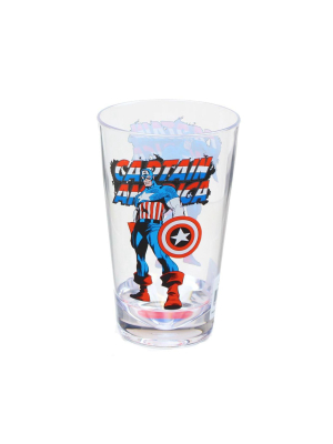 Just Funky Marvel Retro Captain America 16oz Shatter-proof Acrylic Cup