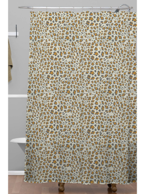 Holli Zollinger Leopard Gold Shower Curtain Brown - Deny Designs