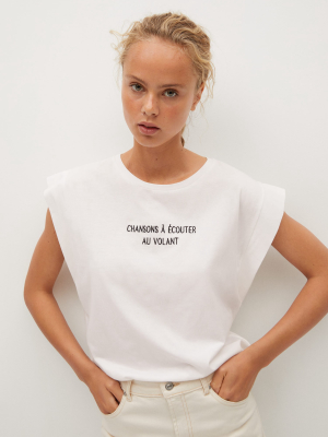 Embroidered Message T-shirt