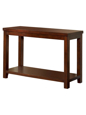 Sineca Simple Natural Wood Grain Sofa Table Dark Cherry - Mibasics