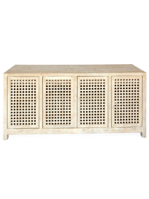 Studio A Driftwood Lattice Credenza