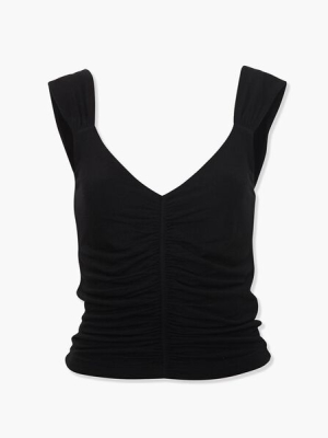 Ruched Sleeveless Top