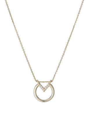 Open Diamond Circle Necklace