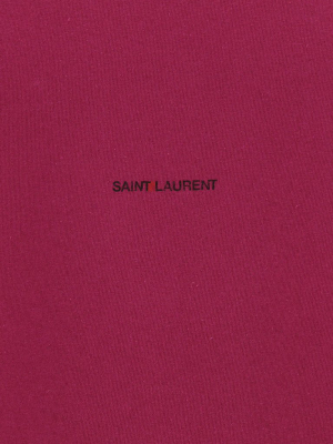 Saint Laurent Logo Printed Crewneck T-shirt