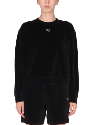 T By Alexander Wang Crystal Logo Sweatshirt