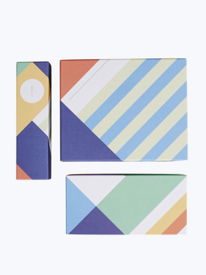 Geo Stripe Boxes Set Of 3