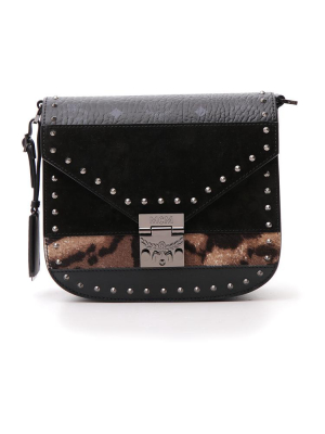 Mcm Medium Patricia Studded Satchel