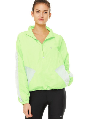 Renewal Half Zip Pullover - Neon Lime/white