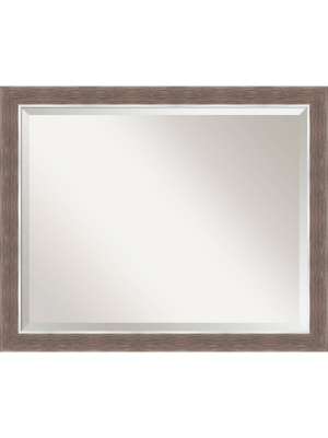 32" X 26" Noble Mocha Framed Bathroom Vanity Wall Mirror - Amanti Art