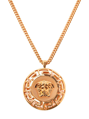 Versace Gem Filled Medusa Pendant Necklace