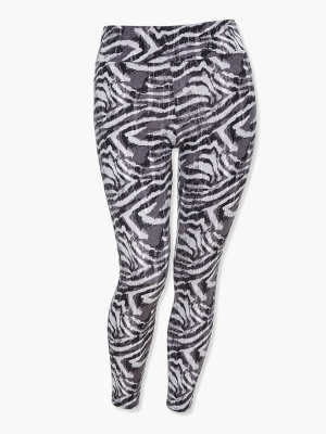 Plus Size Active Zebra Leggings