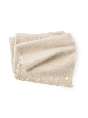 Oatmeal Baby Alpaca Throw - Blanket