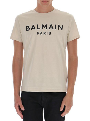 Balmain Logo Print Round-neck T-shirt