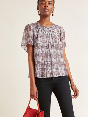 Arianna Snake-printed Blouse