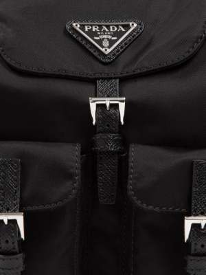 Prada Logo Plaque Mini Backpack