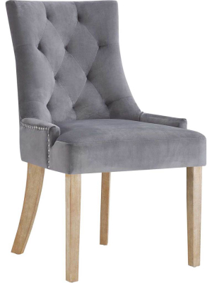 Preston Velvet Dining Chair Gray