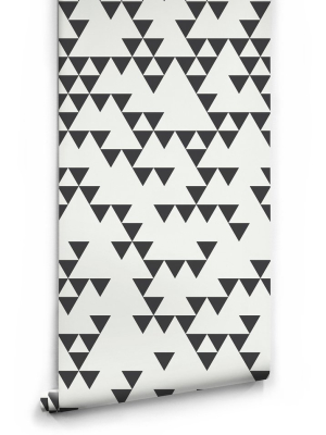 Fracture Wallpaper In Black And White By Ingrid + Mika For Milton & King