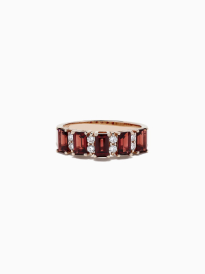 Effy 14k Rose Gold Rhodolite Garnet And Diamond Ring, 2.34 Tcw