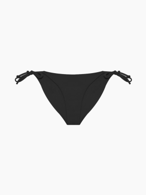 Makoa Basic Tie Side Bikini Bottom - Night Black