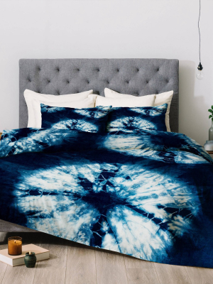 Nicole Van Ekeren Indigo Tie Dye Comforter Set - Deny Designs