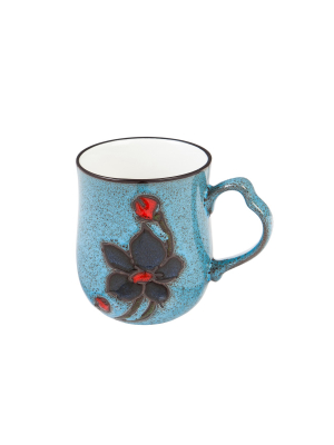 Evergreen Flag Artisan Series Cup, 10 Oz., Blue Wistful Floral