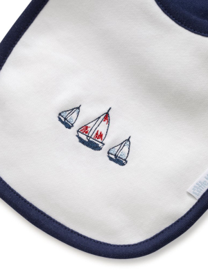 Sailboats Bib & Burp Set