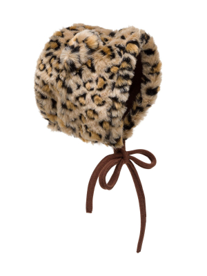 Grevi Leopard Print Ear Detailed Hat