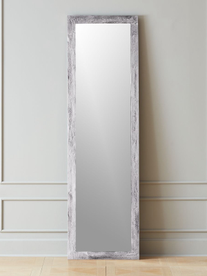 Chev Rough Cast Silver Floor Mirror