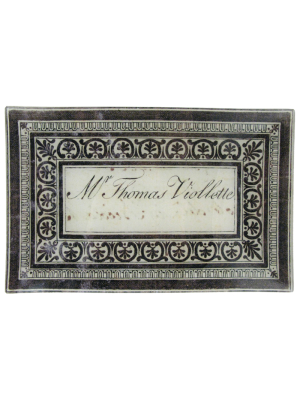 18th C. Calling Cards: Thomas Viollette - Final Sale