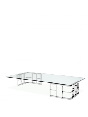 Eichholtz Ramage Coffee Table - Silver & Clear