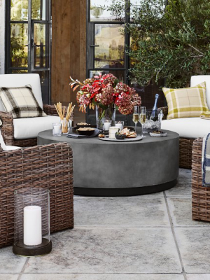 Lucca Concrete Outdoor Round Coffee Table