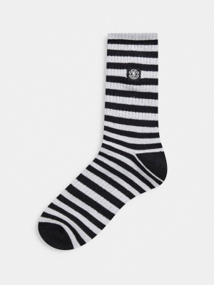 Element Resplend Striped Socks In Black