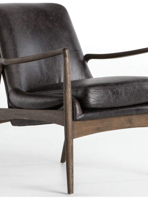 Braden Leather Chair, Durango Smoke