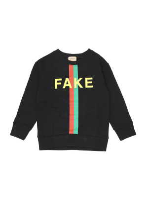 Gucci Kids Slogan Printed Sweatshirt