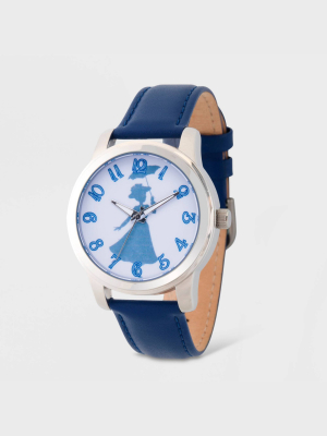 Women's Disney Mary Poppins Leather Strap Watch - Blue