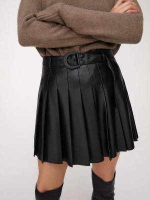 Faux Leather Mini Skirt