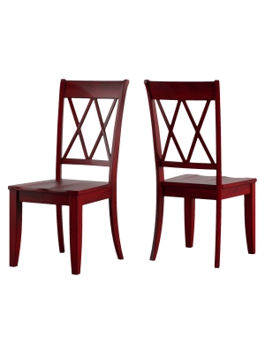 South Hill X Back Dining Chair 2 In Set - Inspire Q®