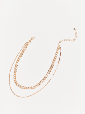 Curb Chain Layer Necklace