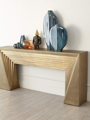Global Views Deco Console In Brass